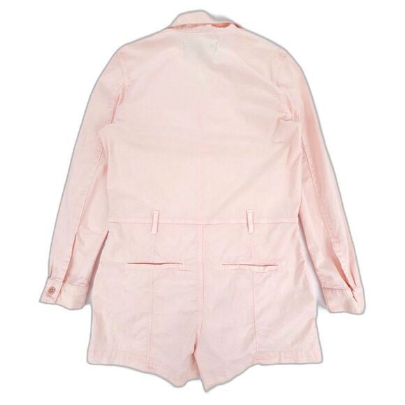 VERONICA BEARD Winifred Twill Cargo Utility Romper Blush Pink Workwear Shortall - Picture 6 of 9